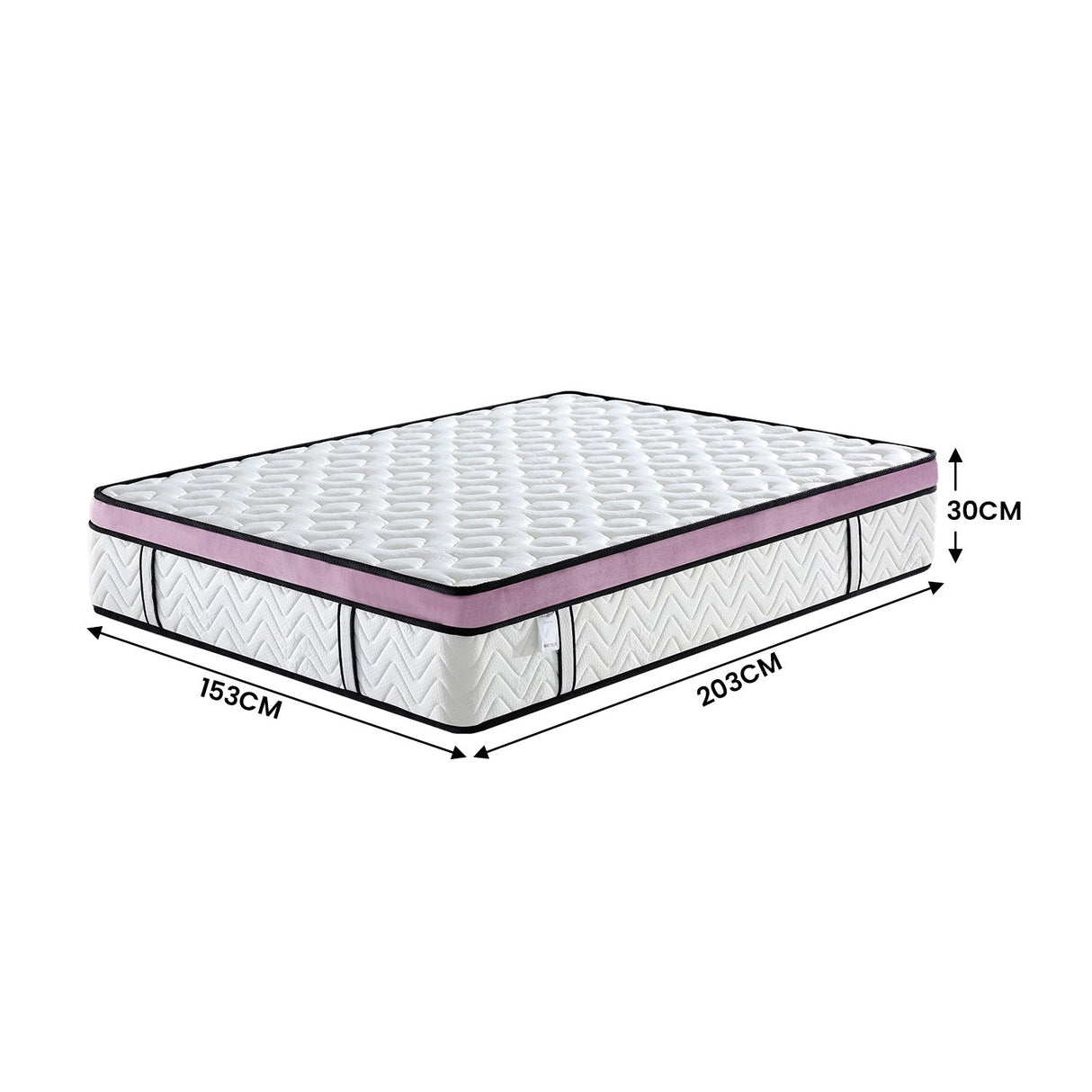 Laura Hill Euro Top Spring Pocket Mattress Queen - 30cm