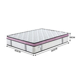 Laura Hill Euro Top Spring Pocket Mattress Queen - 30cm - Front View