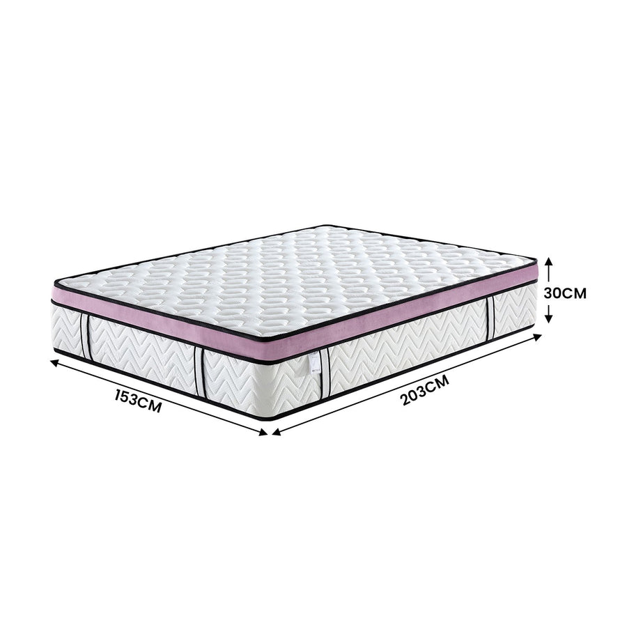 Laura Hill Euro Top Spring Pocket Mattress Queen - 30cm