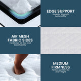 Laura Hill Single Mattress with Euro Top Layer - 32cm - Rear View