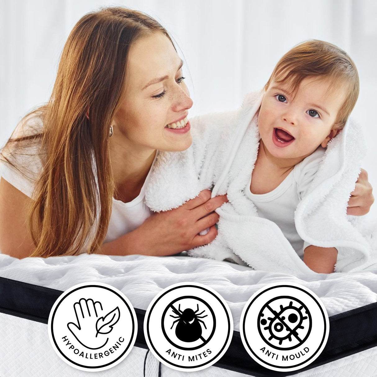 Laura Hill Queen Mattress with Euro Top - 32cm