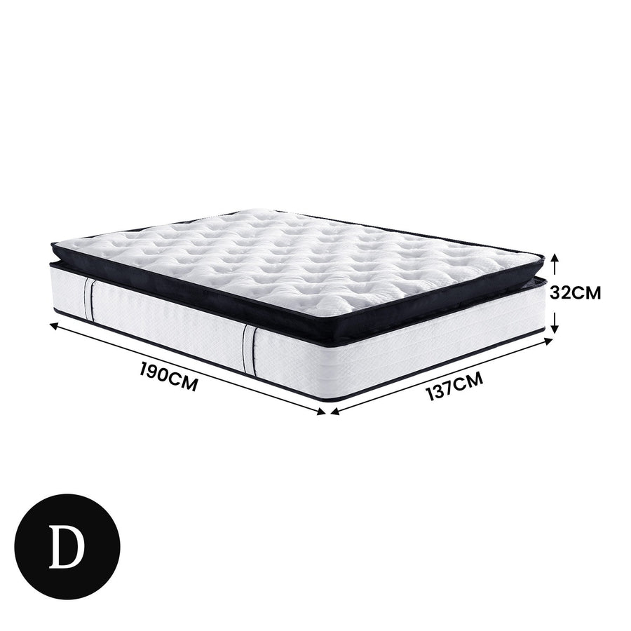 Laura Hill Double Mattress with Euro Top Layer - 32cm