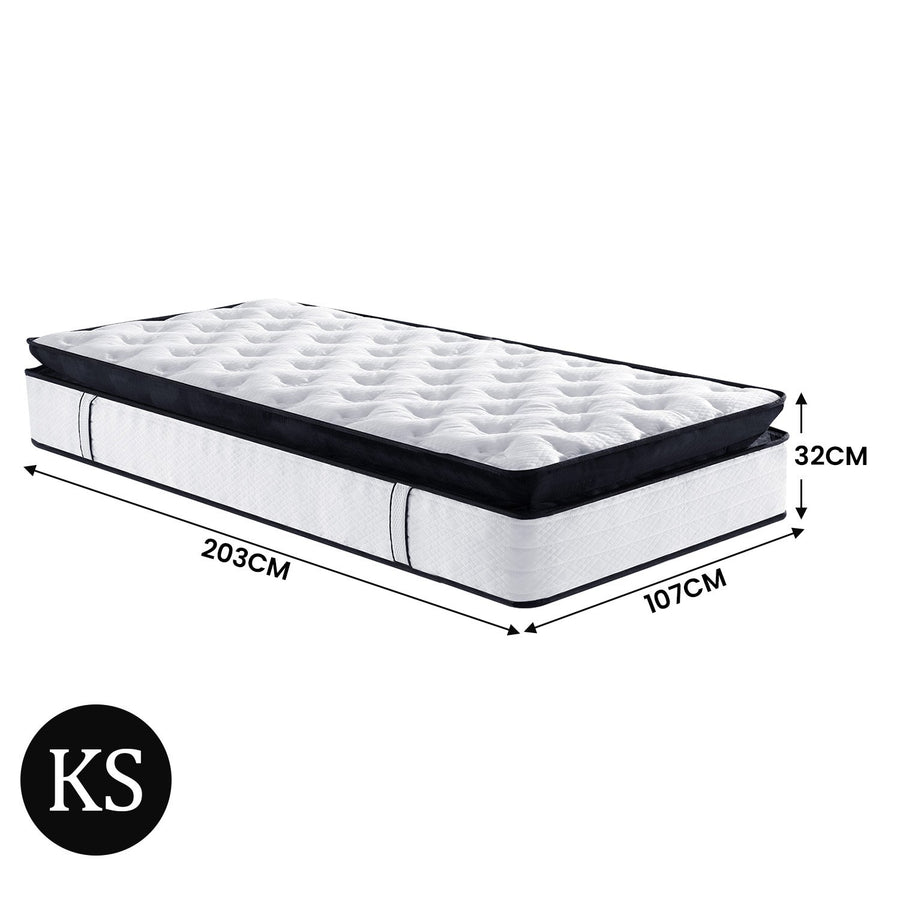 Laura Hill King Single Mattress with Euro Top Layer - 32cm