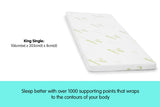 Cool GEL Memory Foam Mattress Topper - King Single - Close-Up Angle