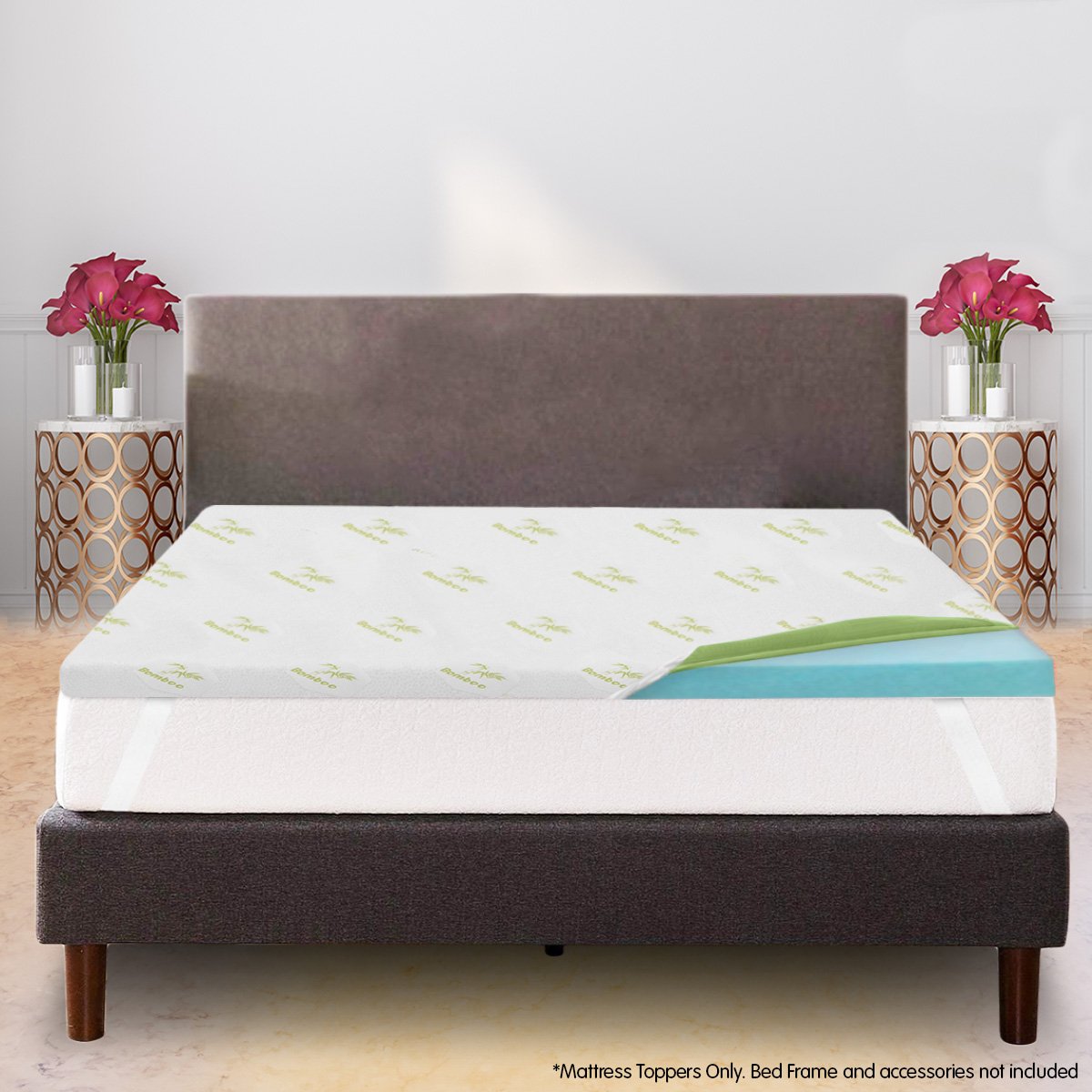 Laura Hill Cool GEL Memory Foam Mattress Topper - Queen