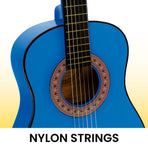 Karrera 34in Acoustic Childrens Wooden Guitar - Blue