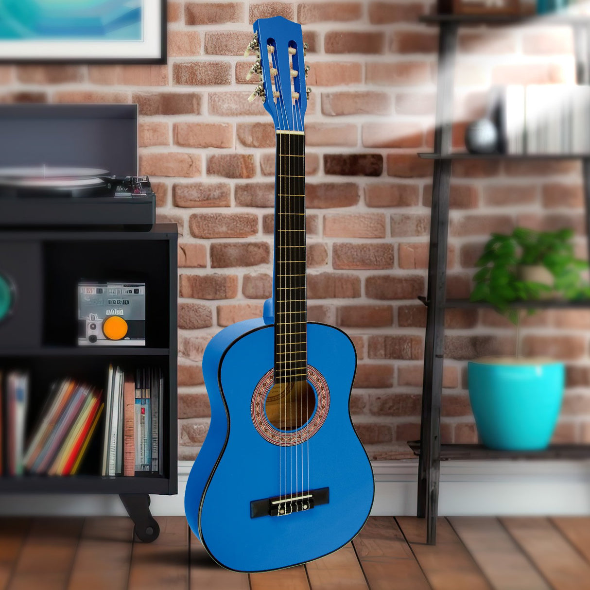 Karrera 34in Acoustic Childrens Wooden Guitar - Blue
