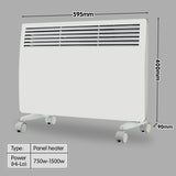 Levante NDM-15WT 1500W Electric Panel Heater Wifi Thermostat Castors