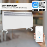 Levante NDM-20WT 2000W Electric Panel Heater Wifi Thermostat Castors - Top-Down View