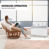 Levante NDM-20WT 2000W Electric Panel Heater Wifi Thermostat Castors - Low Angle