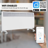 Levante NDM-24WT 2400W Electric Panel Heater Wifi Thermostat Castors - Top-Down View