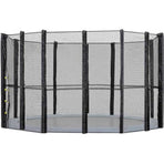 12ft Trampoline Replacement Safety Pad and Net Round 8 Poles Green