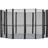 10ft Trampoline Replacement Safety Pad and Net Round  8 Poles Blue - Front View
