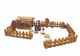 Wooden fence- set of 4 - Top-Down View