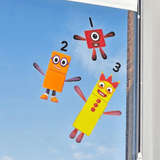 Number Blocks Reusable clings - Side View