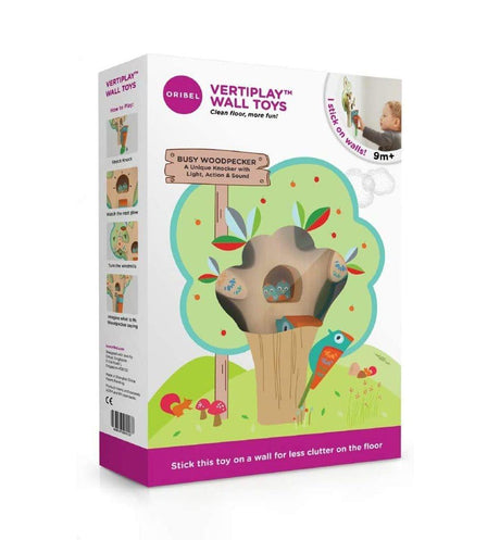 Oribel VertiPlay Wall Toy: Busy Woodpecker knocker-1954803060920422408