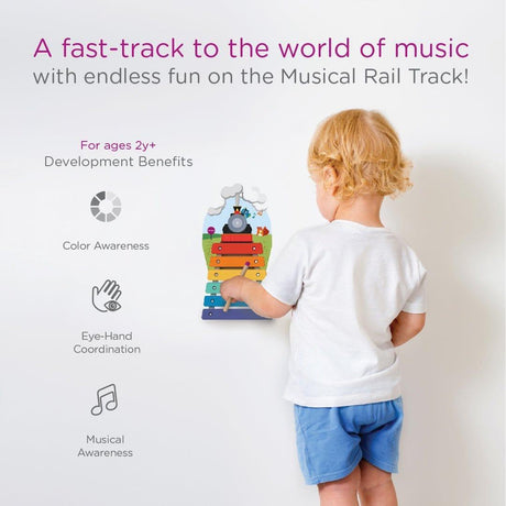 Oribel VertiPlay Wall Toy:  Musical Rail Track Xylophone-1954803093648576514