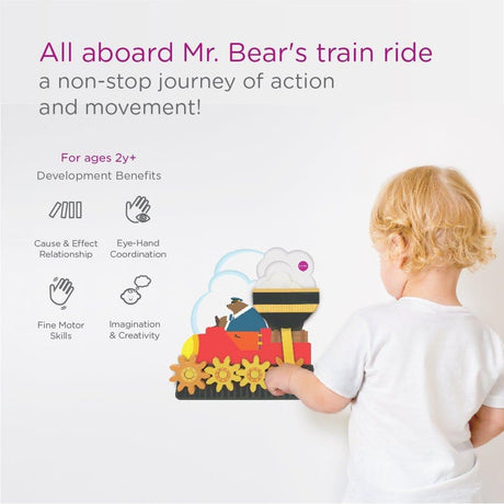 Oribel VertiPlay Wall Toy: Round & Round Goes Mr. Bear-1954803093828931585