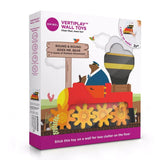 Oribel VertiPlay Wall Toy: Round & Round Goes Mr. Bear - Front View