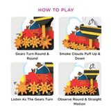 Oribel VertiPlay Wall Toy: Round & Round Goes Mr. Bear - Top-Down View