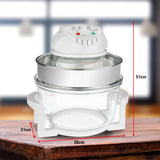 Pronti 17L Family Turbo Convection Oven Broiler Cooker - A15 White - Top-Down View