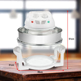 Pronti Family Turbo Convection Oven Broiler Cooker 17L - A18 White - Top-Down View