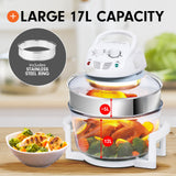 Pronti Family Turbo Convection Oven Broiler Cooker 17L - A18 White