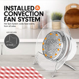 Pronti Family Turbo Convection Oven Broiler Cooker 17L - A18 White - Rear View