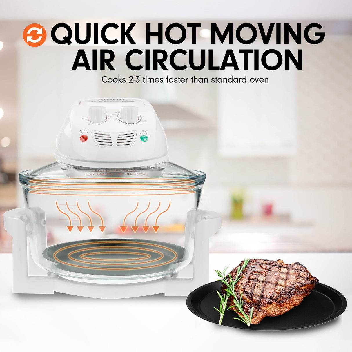 Pronti Family Turbo Convection Oven Broiler Cooker 17L - A18 White