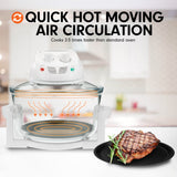 Pronti Family Turbo Convection Oven Broiler Cooker 17L - A18 White