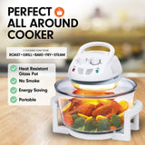 Pronti Family Turbo Convection Oven Broiler Cooker 17L - A18 White - Extra Image