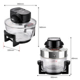 Pronti 17L Digital Family Turbo Convection Oven Broiler Cooker - Black - Top-Down View