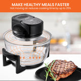 Pronti 17L Digital Family Turbo Convection Oven Broiler Cooker - Black - Low Angle