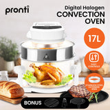 Pronti 17L Digital Family Turbo Convection Oven Broiler Cooker - White - Extra Image