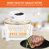 Pronti 17L Digital Family Turbo Convection Oven Broiler Cooker - White - Low Angle