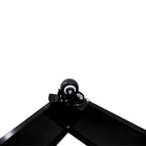 Black Metal Versatility Planter Medium with Wheels - Side View