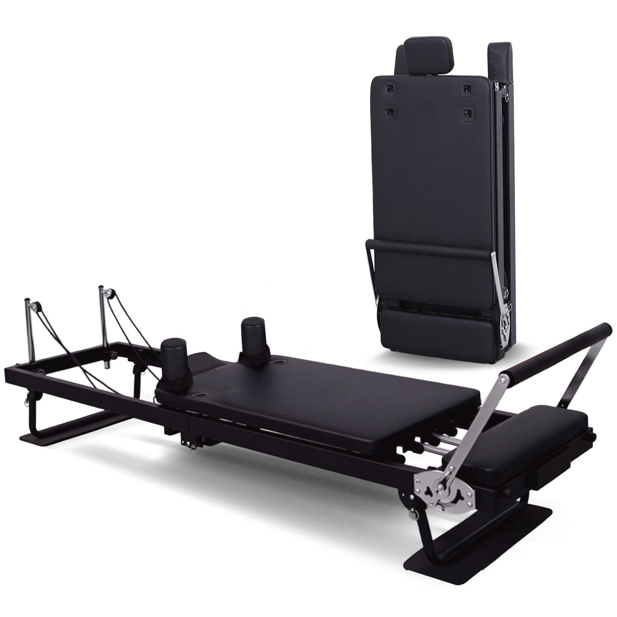 Powertrain Aria Pilates Reformer Machine Steel Foldable Home Gym Equipment Exercise Trainer Bla