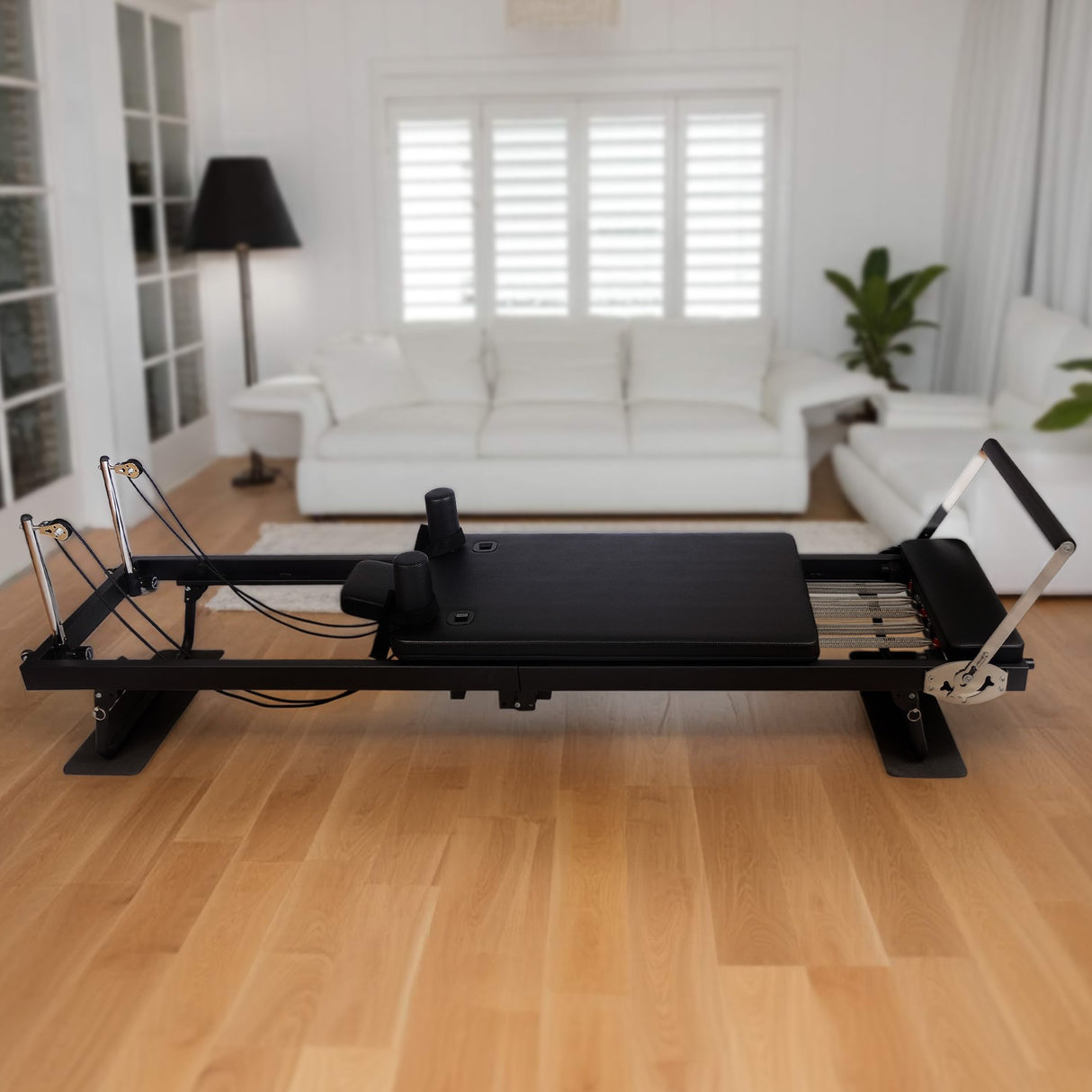 Powertrain Aria Pilates Reformer Machine Steel Foldable Home Gym Equipment Exercise Trainer Bla