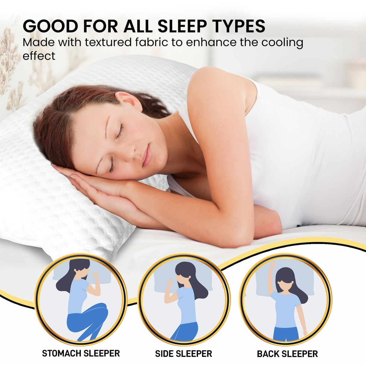 Laura Hill Cooling Memory Foam Pillow - Single
