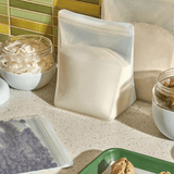 Porter Reusable Silicone Bag Stand Up 1.5l - Cream - Front View