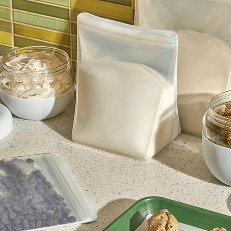 Porter Reusable Silicone Bag Stand Up 1l - Cream-1954803126682914819