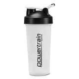 Powertrain 700ml Protein Shaker Bottle Water Sports Drink - White