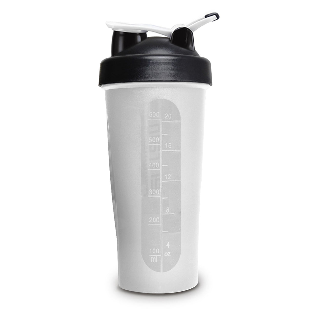 Powertrain 700ml Protein Shaker Bottle Water Sports Drink - White