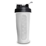 Powertrain 700ml Protein Shaker Bottle Water Sports Drink - White - Front View