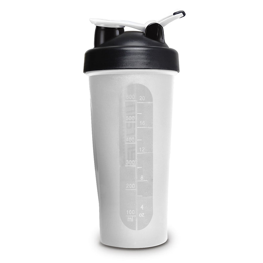 Powertrain 700ml Protein Shaker Bottle Water Sports Drink - White