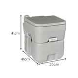 Wallaroo 20L Camping Portable Toilet - Top-Down View
