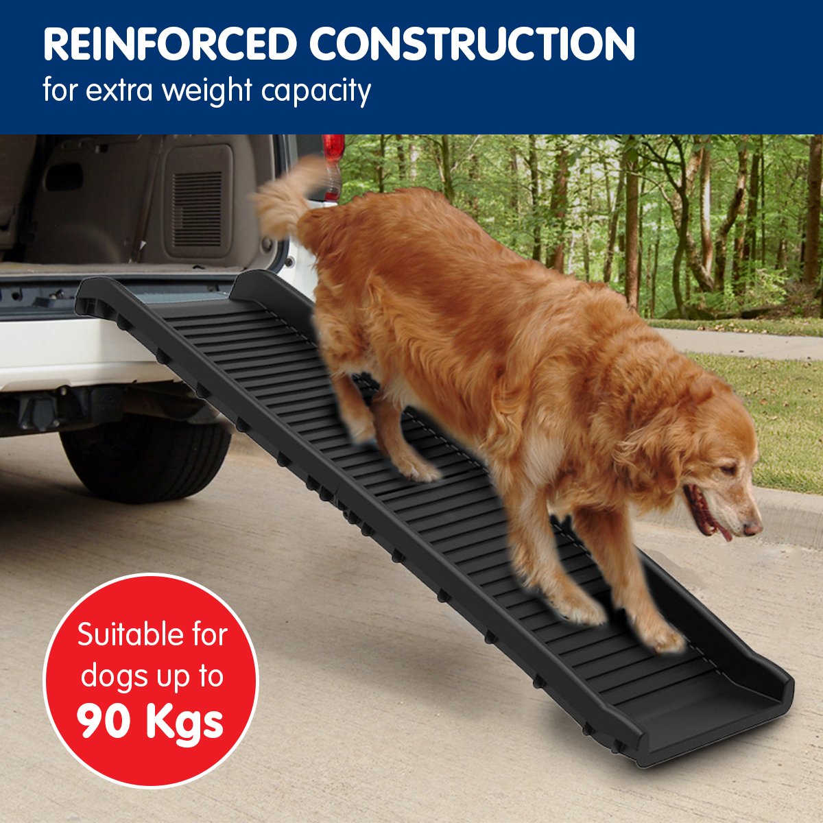 Furtastic Foldable Pet Stairs Dog Ladder Cat Ramp for Indoor Outdoor Steps