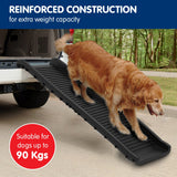 Furtastic Foldable Pet Stairs Dog Ladder Cat Ramp for Indoor Outdoor Steps - Close-Up Angle