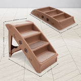 Furtastic Foldable Pet Stairs 50cm Dog Ladder Cat Ramp with Non-Slip Mat for Indoor Outdoor