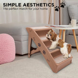 Furtastic Foldable Pet Stairs 50cm Dog Ladder Cat Ramp with Non-Slip Mat for Indoor Outdoor